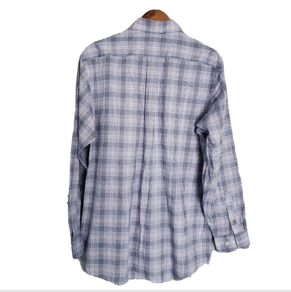 NWT Club Room Blue Plaid Button Down Shirt - Picture 3 of 5
